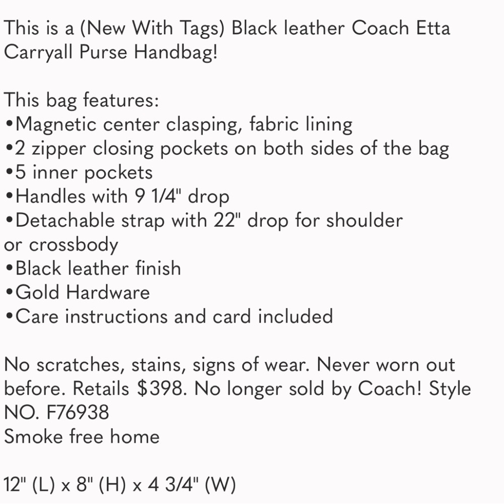 Coach Etta deep red gold accent hardware carryall satchel bag new - Picture 6 of 16